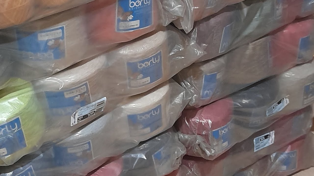 Reposição de Material Barbantes Berly🧶 Meu 1° vídeo pro canal#crochet#compras #artesanato#Barbantes