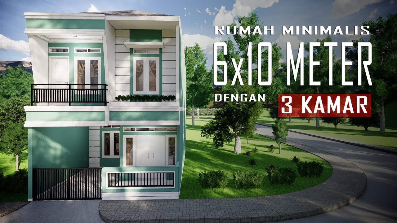 Rumah minimalis ukuran 6x10 Dengan 3 Kamar