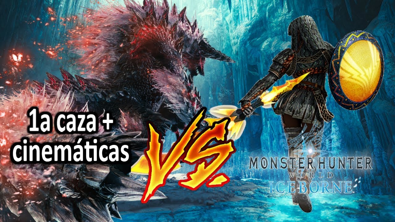 ZINOGRE ESTIGIO vs ESPADA y ESCUDO solo (1a Caza + Cinemáticas) - MHW Iceborne (Gameplay Español)