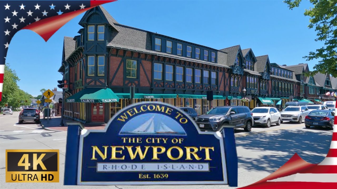 DRIVING in NEWPORT, Newport County, Rhode Island, UNITED STATES I 4K 60fps