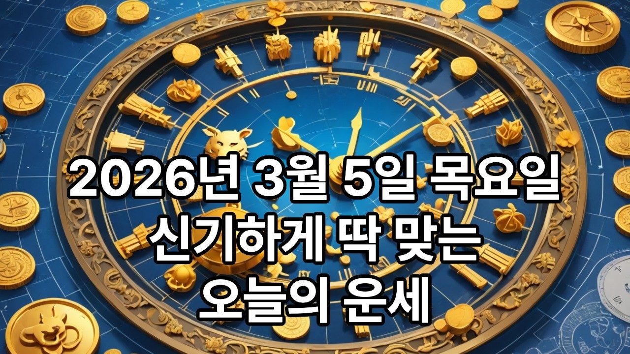 오늘의 운세 (2026년 3월 5일 목요일) #오늘의운세 #오늘의띠운세 #DailyHoroscope