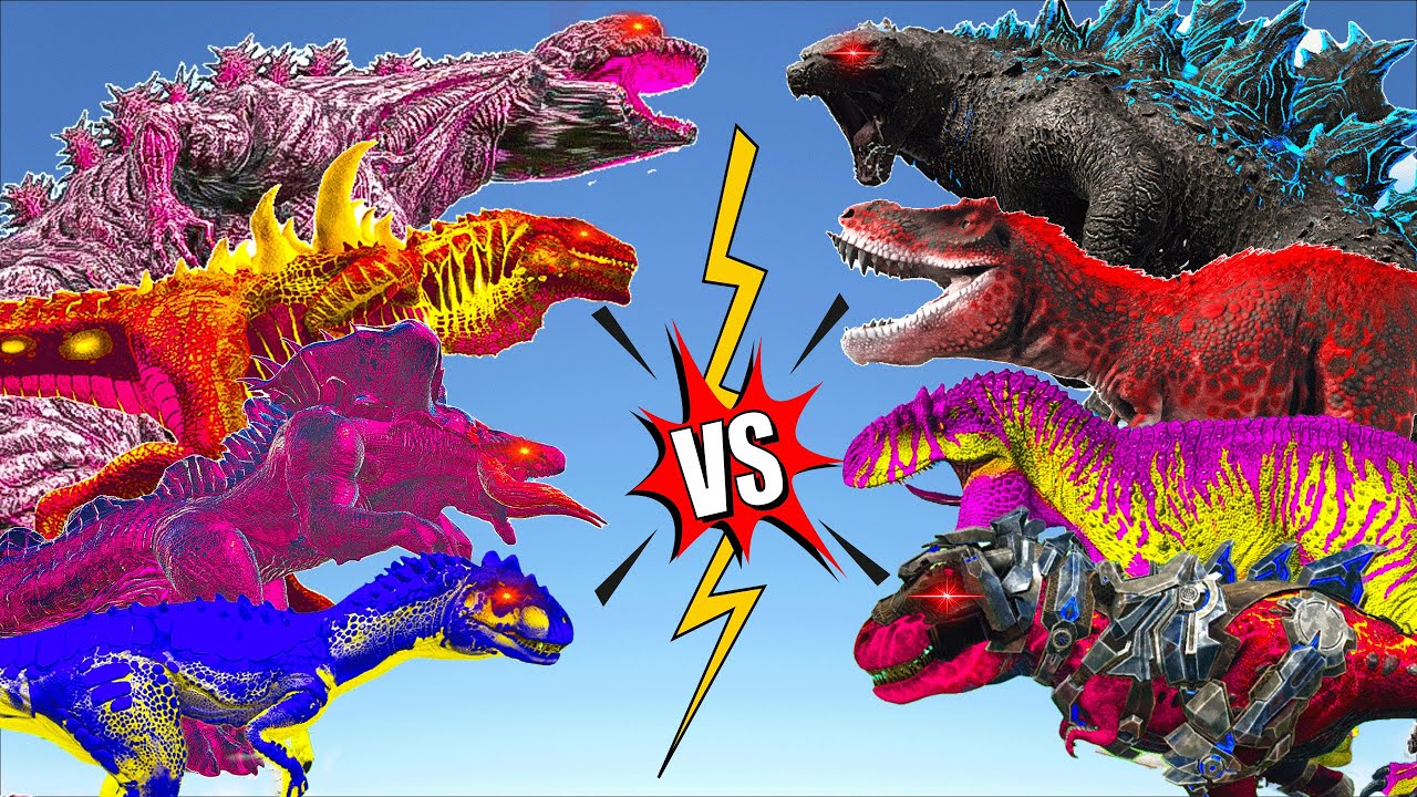 Ark Dinosaur Deathrun Vs Indoraptor Vs Spider T-rex - Ark Creature Survival Evolved