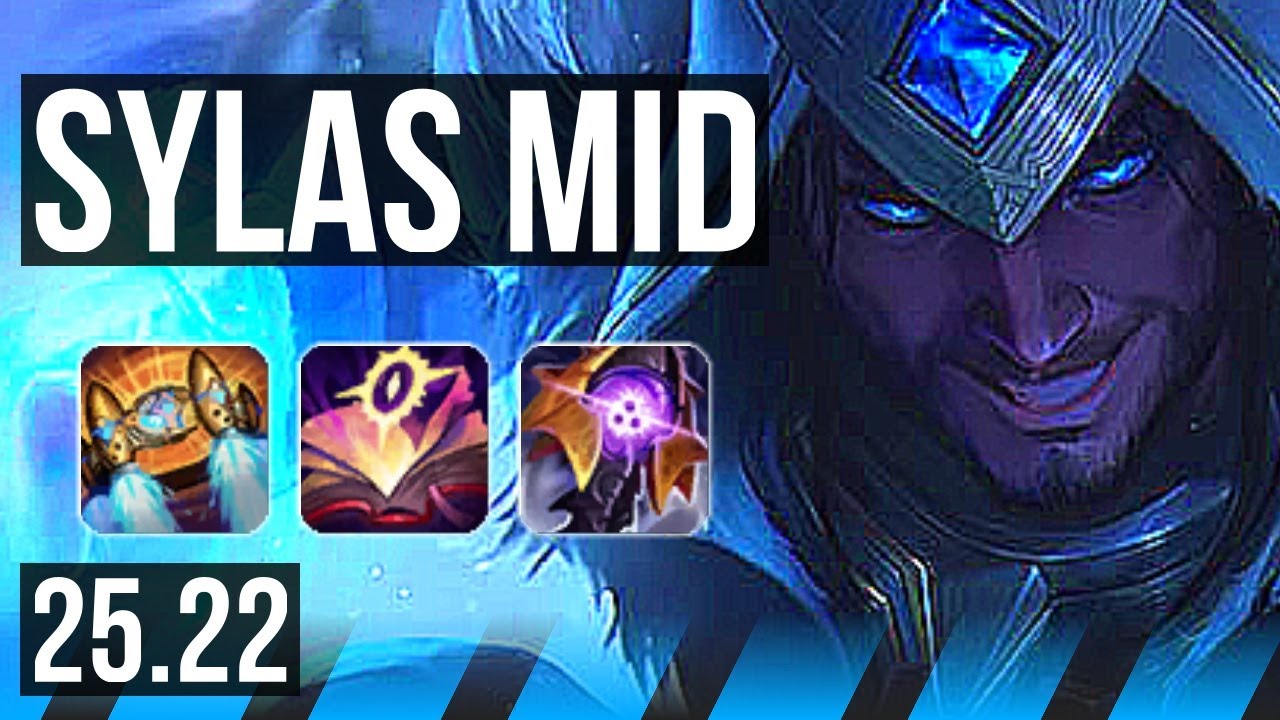 SYLAS vs ORIANNA (MID) | Quadra, 59k DMG, 8 solo kills, Legendary | KR Master | 25.22