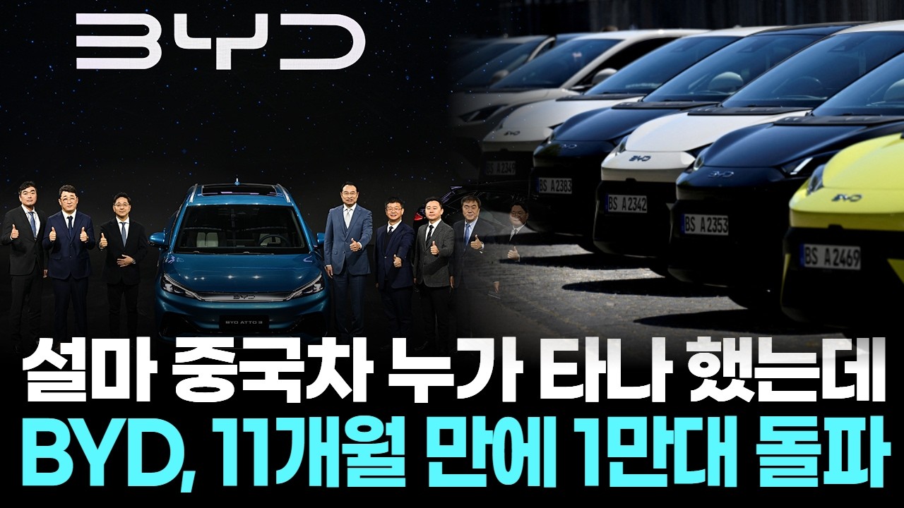 설마 중국차 누가 타나 했는데&hellip;BYD, 11개월 만에 1만대 돌파