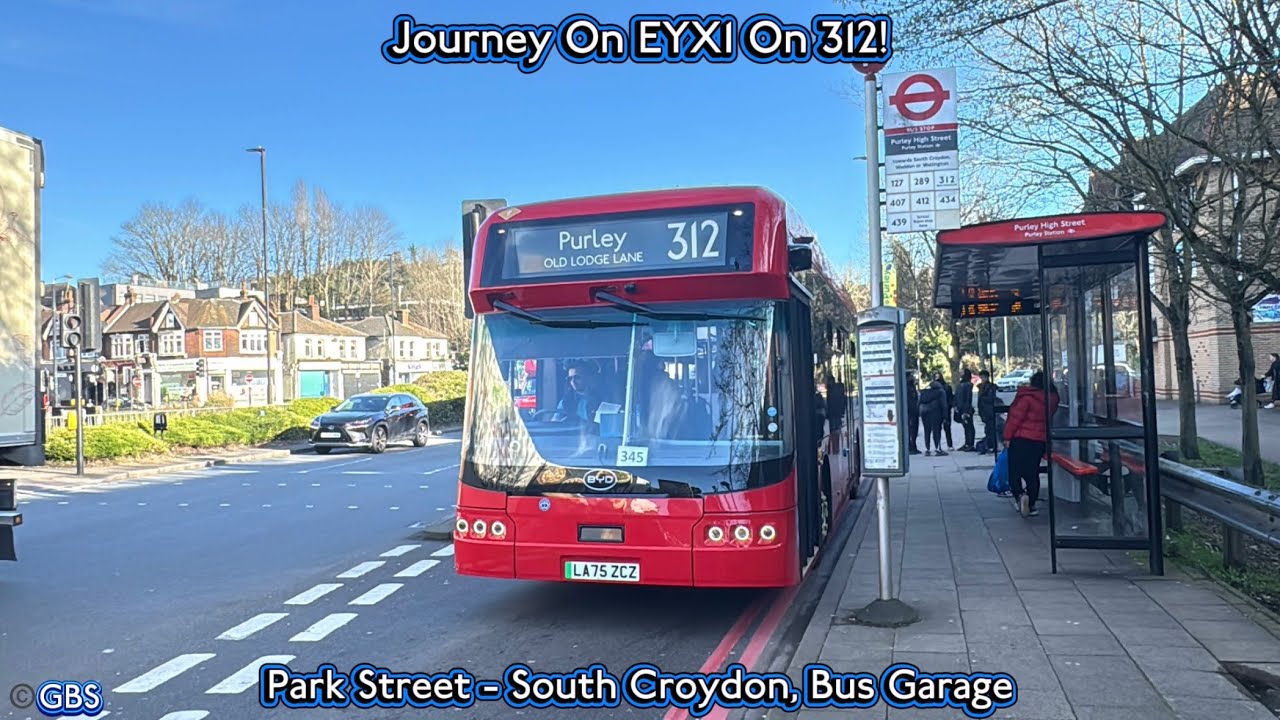 Journey On EYX1 On 312: Park Street - South Groydon, Bus Garage