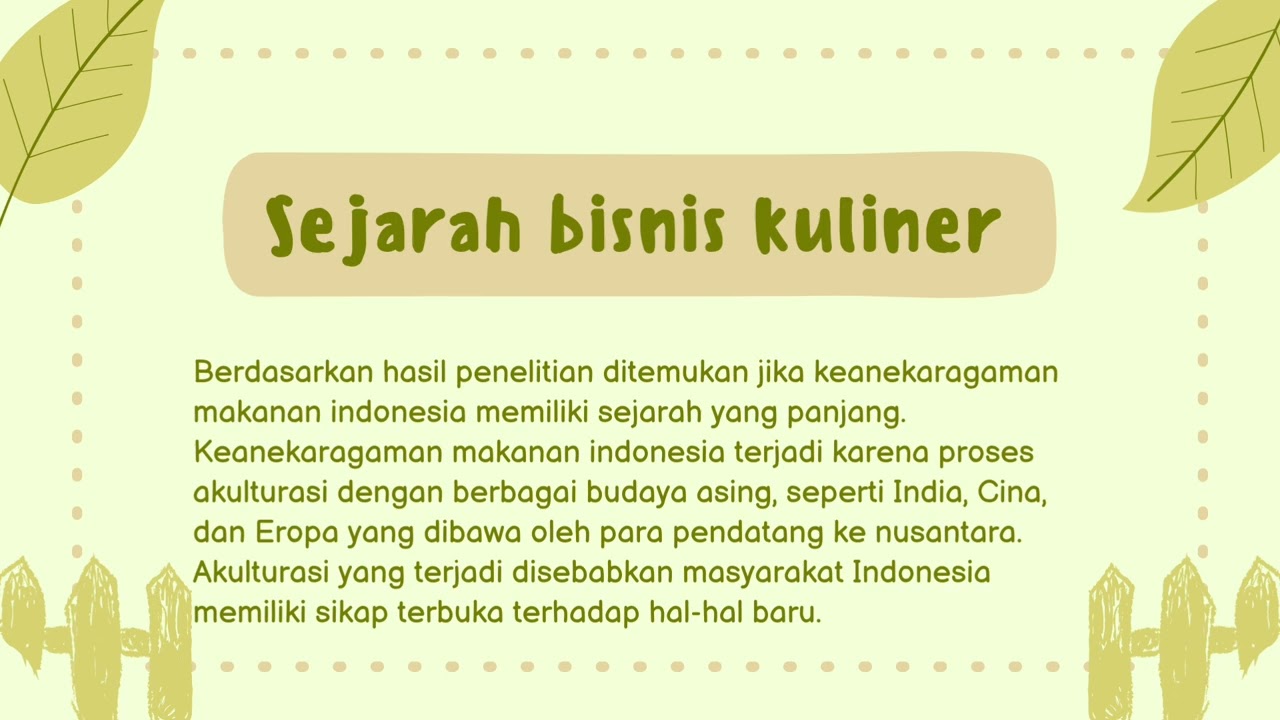 dasar dasar industri kuliner
