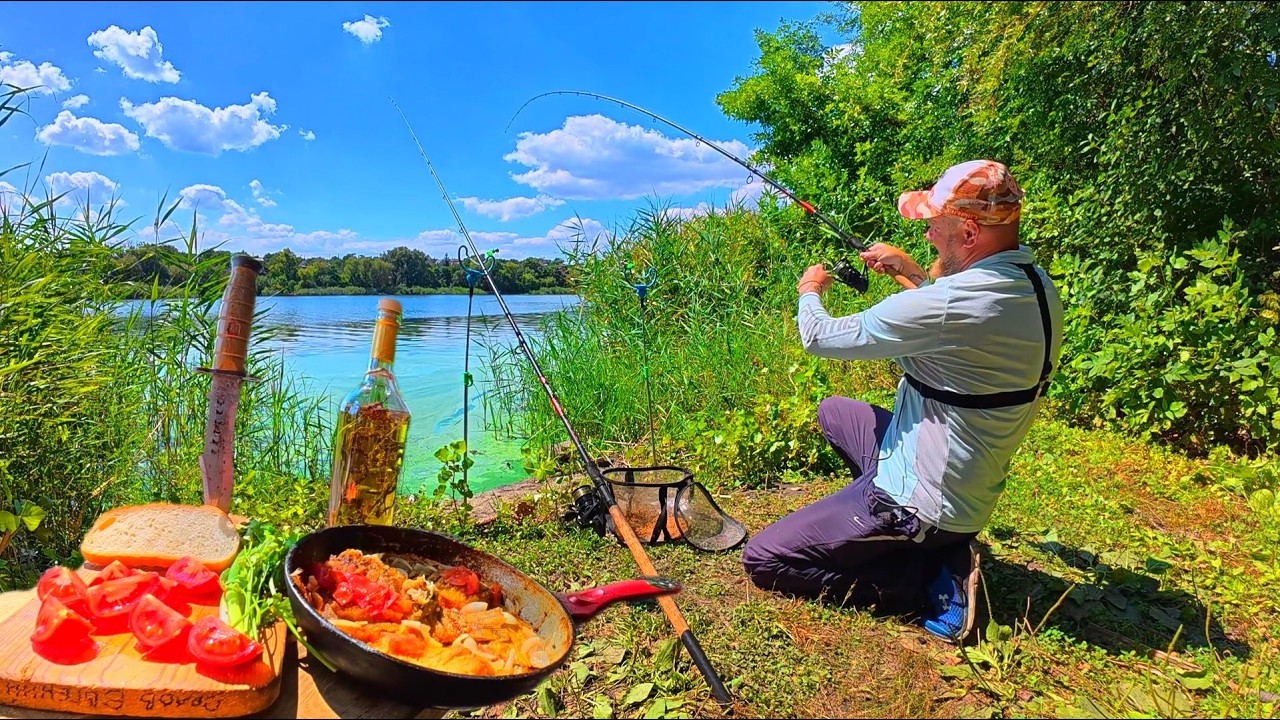 ЛОВЛЮ КАРПІВ, ЛЯЩІВ, КАРАСІВ та СМАЖУ ЇХ НА БЕРЕЗІ