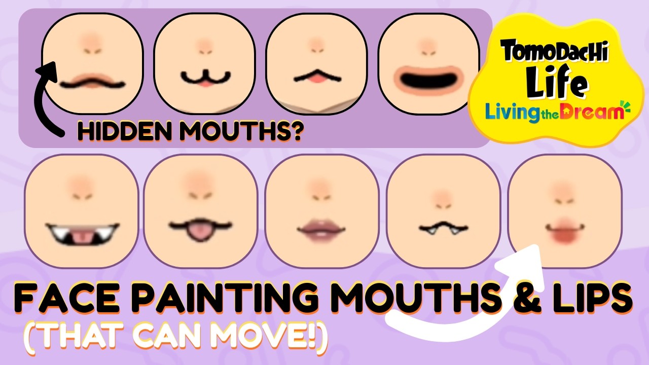 How to make UNIQUE Mouths in Tomodachi Life (Hidden Options & Custom Lips)