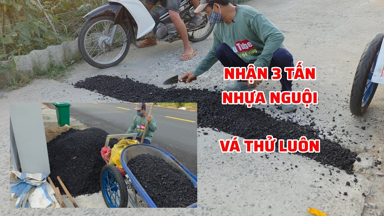 Nhận 3 Tấn Bê Tông Nhựa Nguội Miễn Phí | Vá Thử Nghiệm Ổ Gà Đầu Tiên
