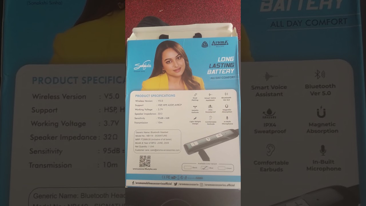 Aroma signature NB 119 Deep bass neck band Headset | Unboxing Deep bass neck band Headset headphones