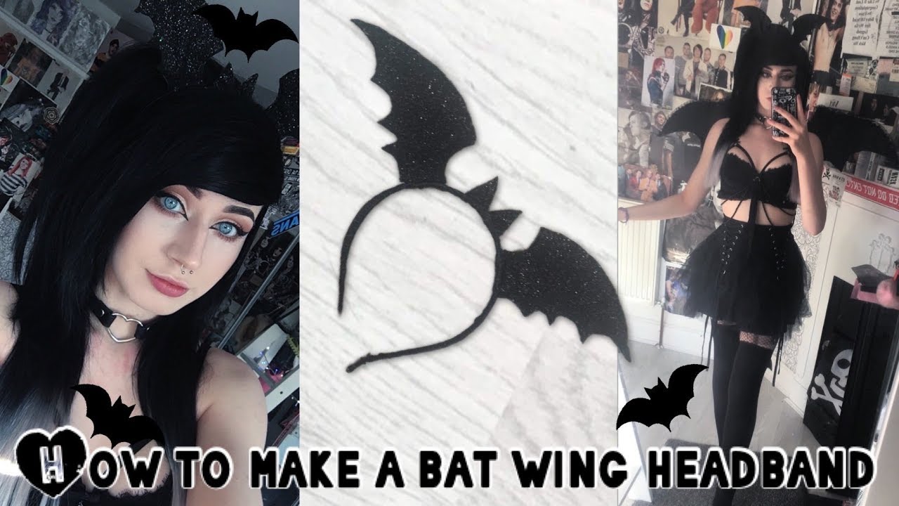 How to make a Bat wing headband| Halloween DIY