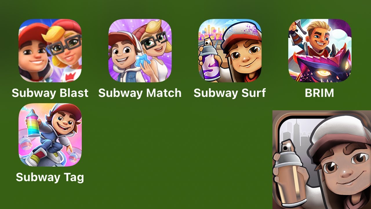 All Subway SUBO iOS & Android: Subway Surfers Blast,Subway Surfers Match,BRIM,Subway Surfers Tag