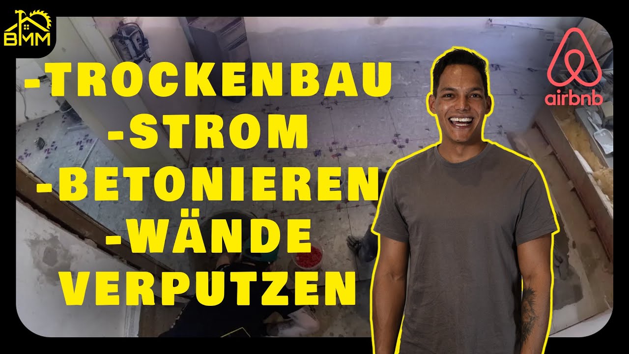 Teil 4: Trockenbau + Strom + Betonieren + Wände Verputzen