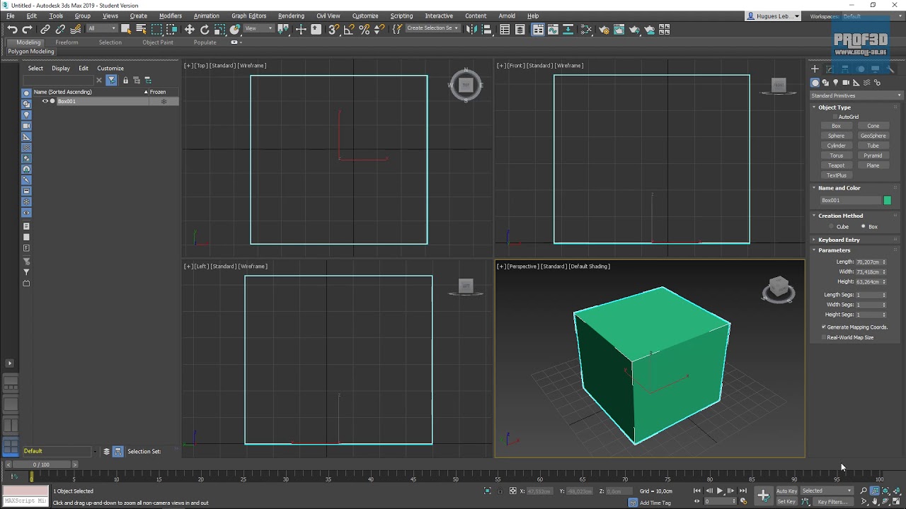 Découverte de l'interface de 3ds max