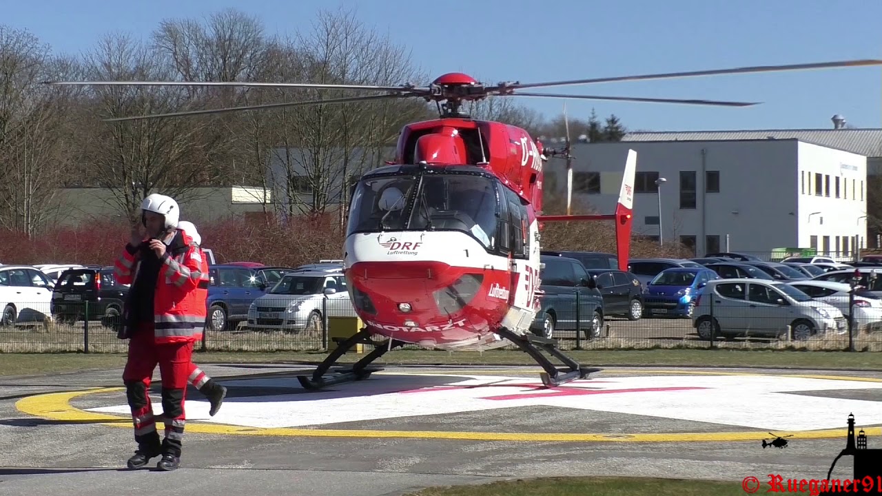 [HD] Christoph 47 , Bk 117 Final Landing at Universitätsklinikum Greifswald
