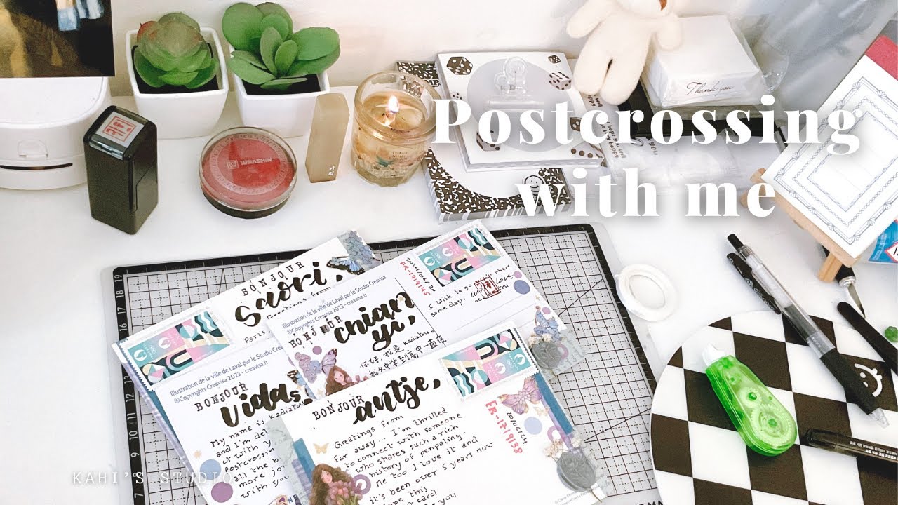 𐙚🧸ྀི Postcrossing with me 4 | outgoing postcards to Taiwan, Lithuania, Germany and Japan 📬