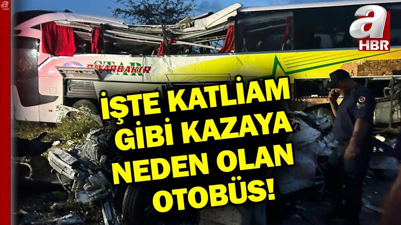 İşte Mersin'de korkunç kazaya neden olan otobüs! A Haber görüntüledi.| A Haber