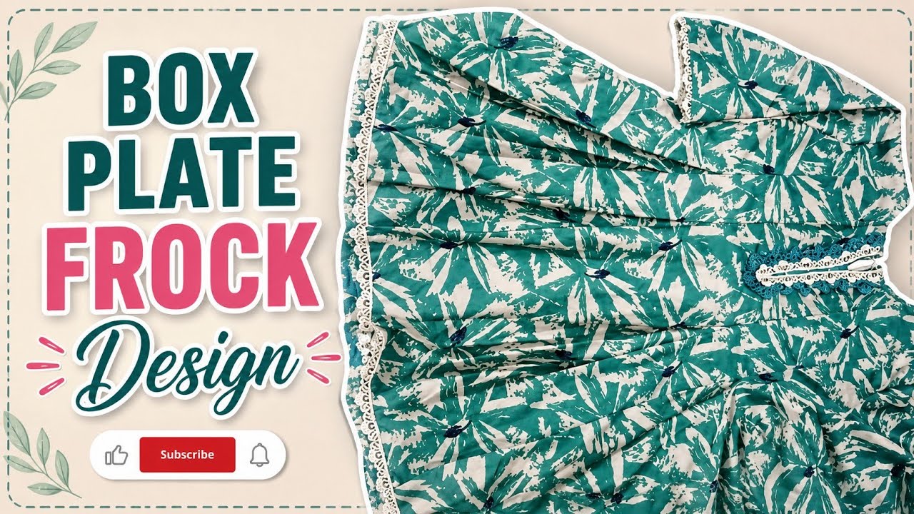 Box plate frock design || beautiful baby girl frock design || cutting & stitching || Darzan 