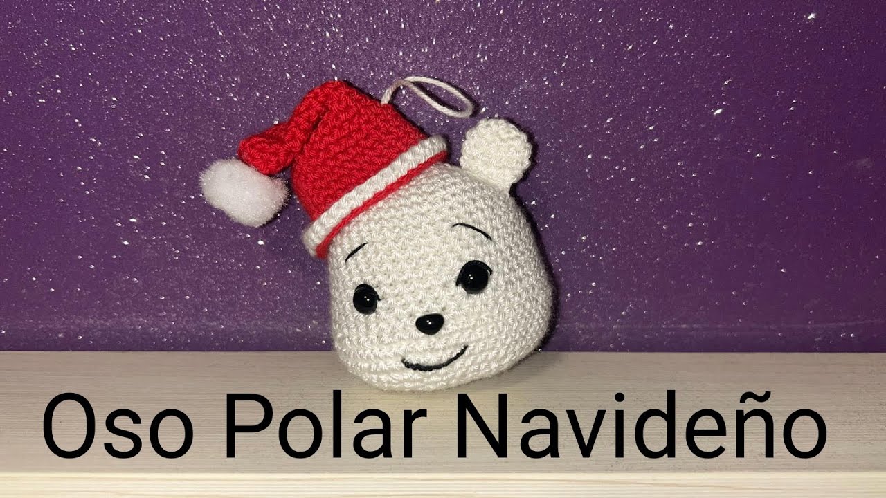 Tutorial ESFERA NAVIDEÑA de Oso Polar. Amigurumis y crochet para zurdos.
