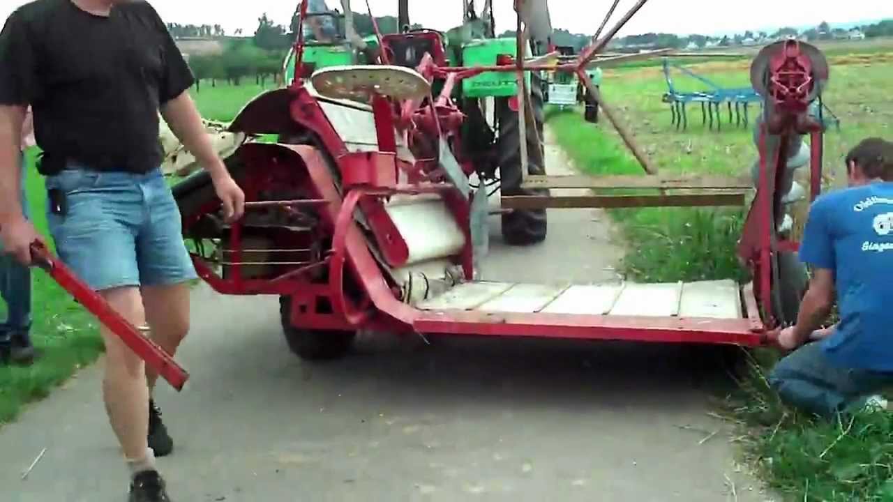 Lanz Garbenbinder in Aktion