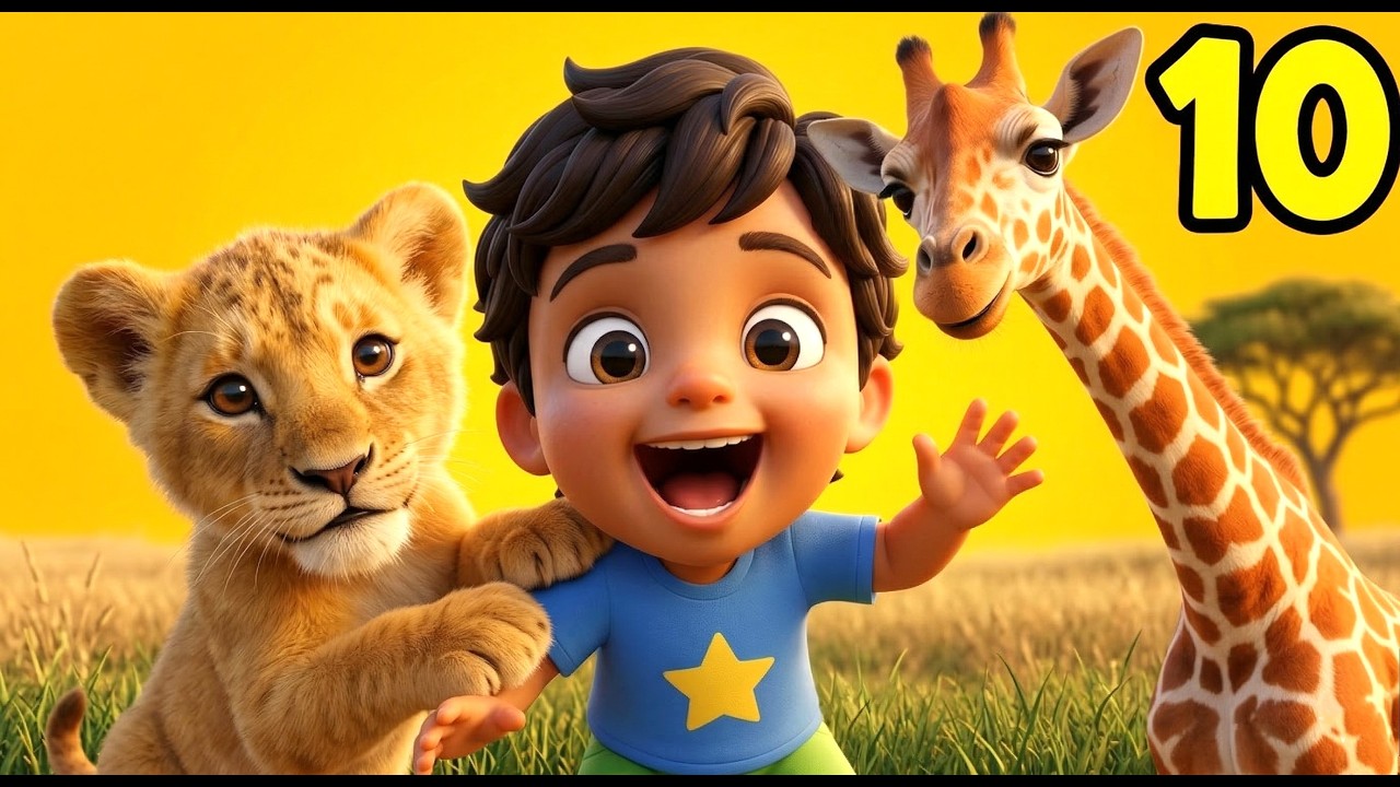 Wild Animals number Song | Learn Numbers 1–10 for Kids | Nursery rhymes
