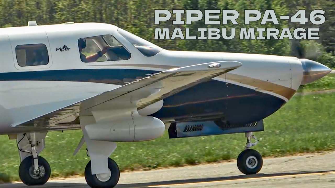 Piper PA-46 Malibu Mirage - son & action (LFCL airport)