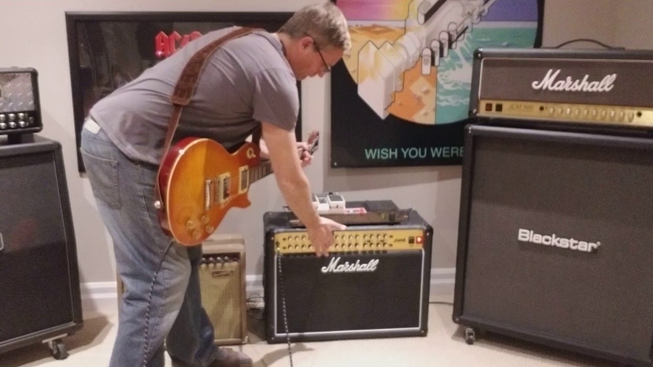 Marshall JVM 410C 100 watt combo meets Tokai Les Paul....forgot how much I love this amp :-)