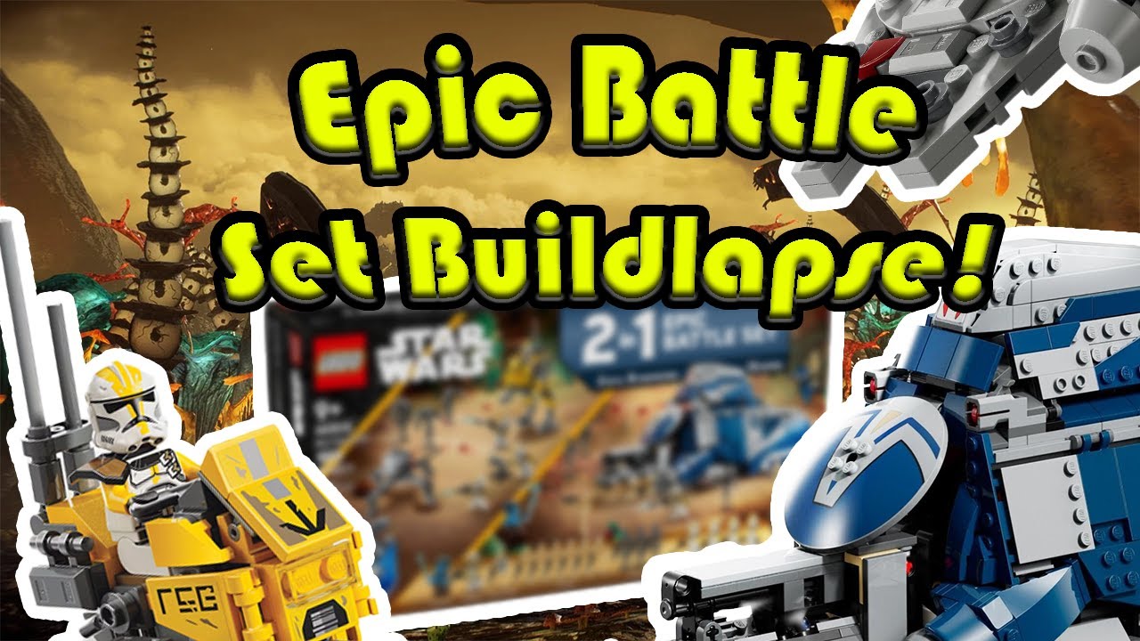 Lego Star Wars Epic Battle Set Buildlapse! (Plo Koon Giveaway in Comments!)