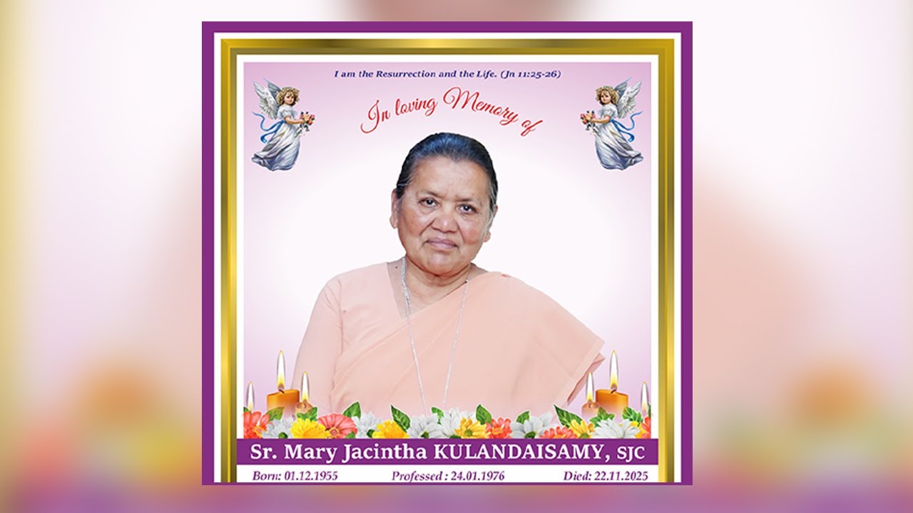 Funeral Mass of Sr. Mary Jacintha SJC, South Central India, Salem
