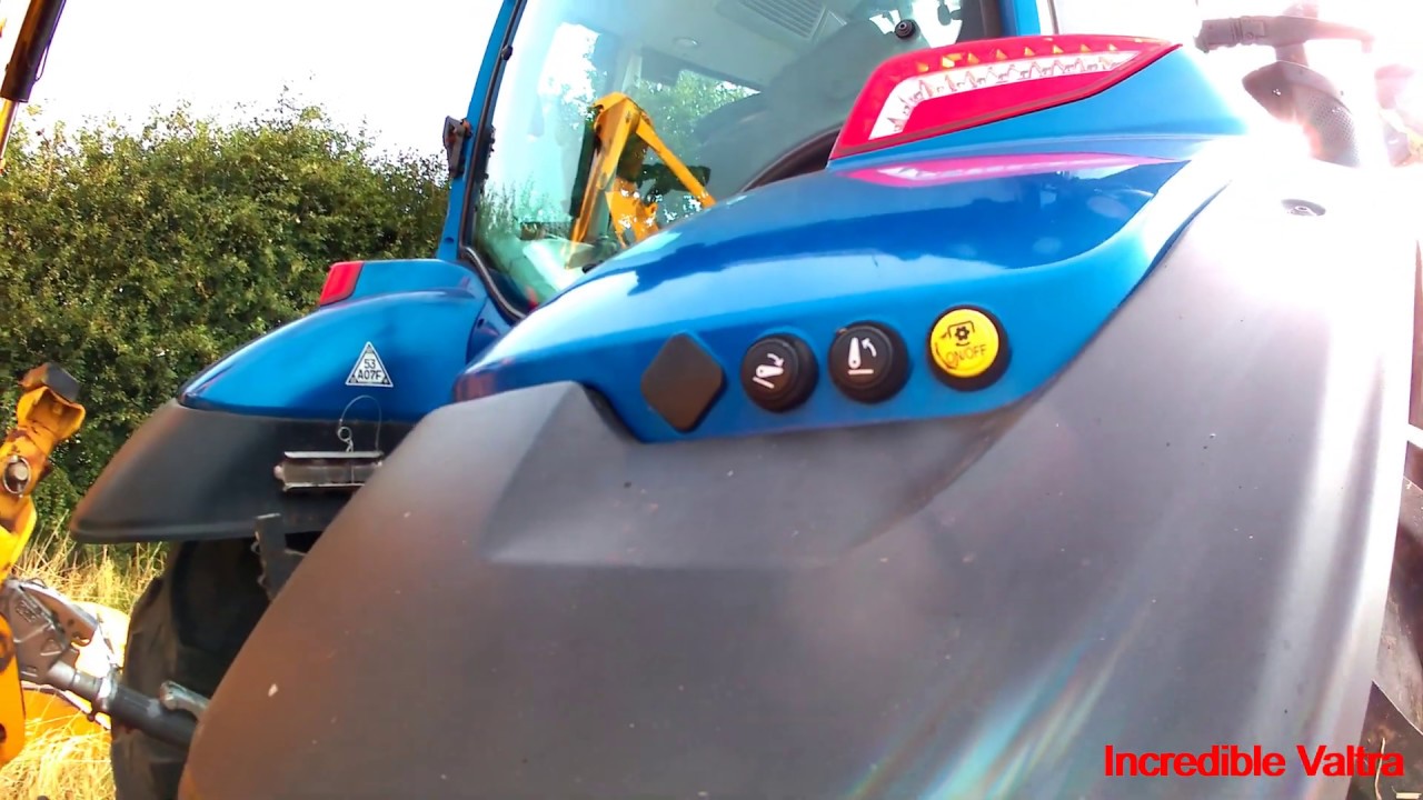 2016 Valtra T144 Hi-Tech 6.6 Litre 6-Cyl Diesel Tractor (155/170 HP) with Verge Cutter
