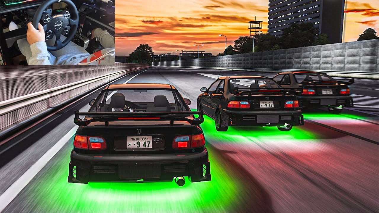 Fast & Furious Honda Civic EJ1 Convoy+NOS - Assetto Corsa | Moza R9