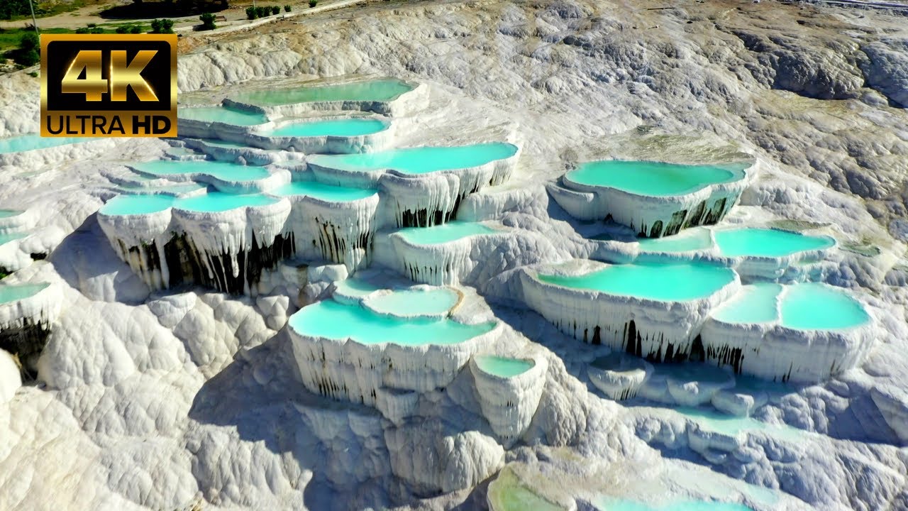 Pamukkale Turkey Drone 4k | Cotton Castle | Most Beautiful Place To Visit