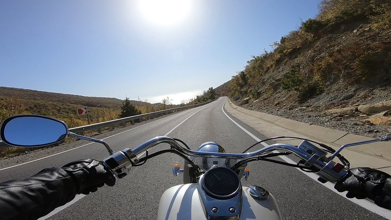 Riding a motorcycle Honda Shadow Aero 750 #17 || Day riding (No music)