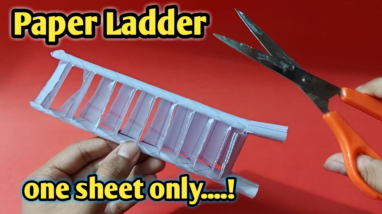 #87| How to make paper ladder with one sheet of paper | Diy paper ladder | large paper ladder