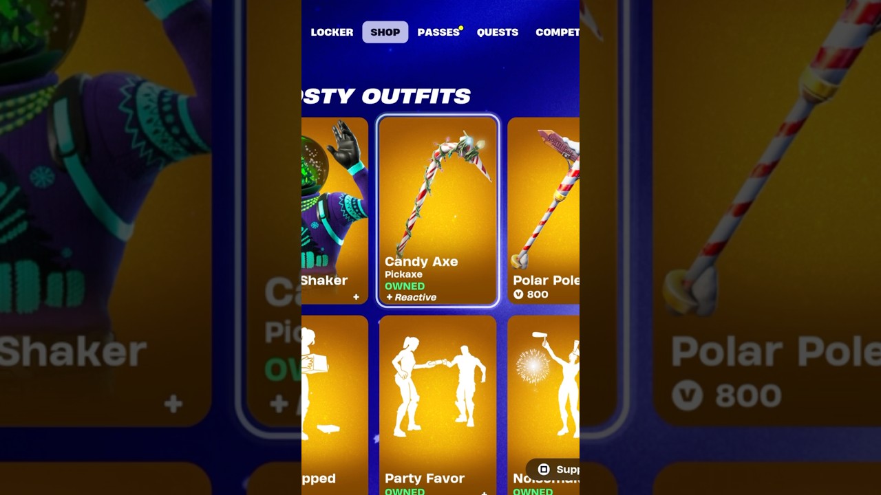 Fortnite Candy Axe Pickaxe Item Shop!
