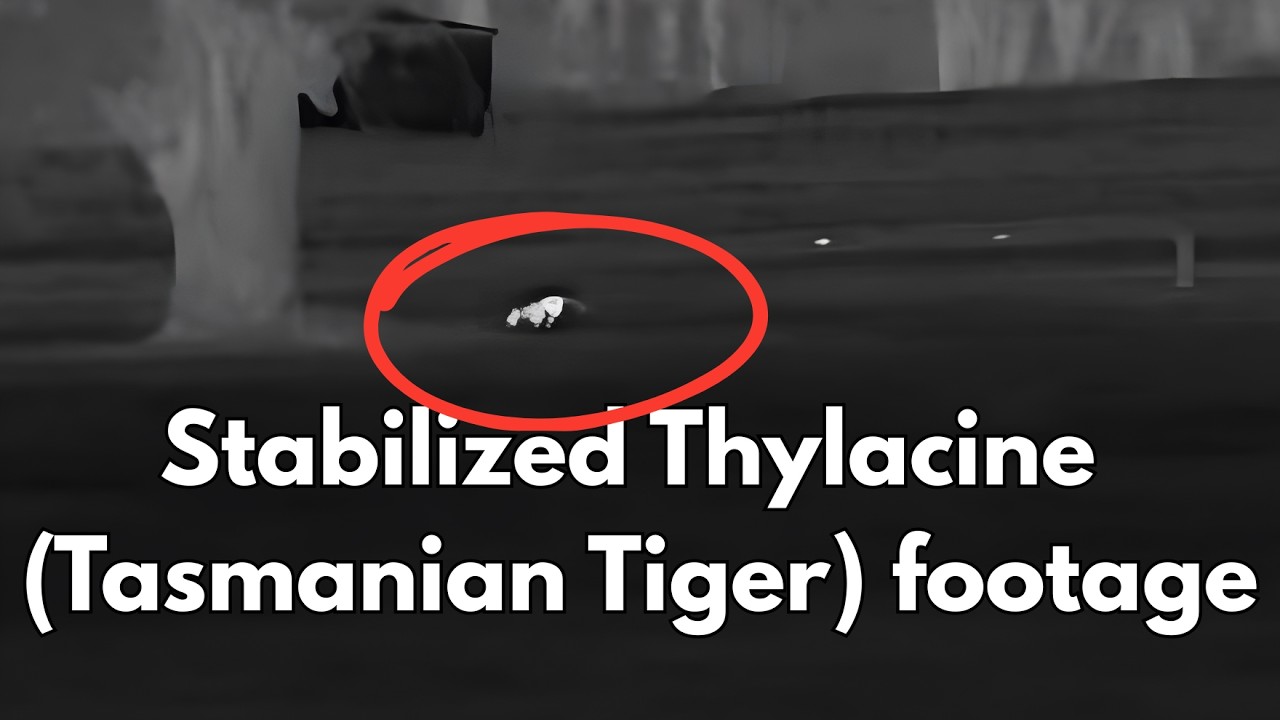 Stabilized Thylacine (Tasmanian Tiger) footage