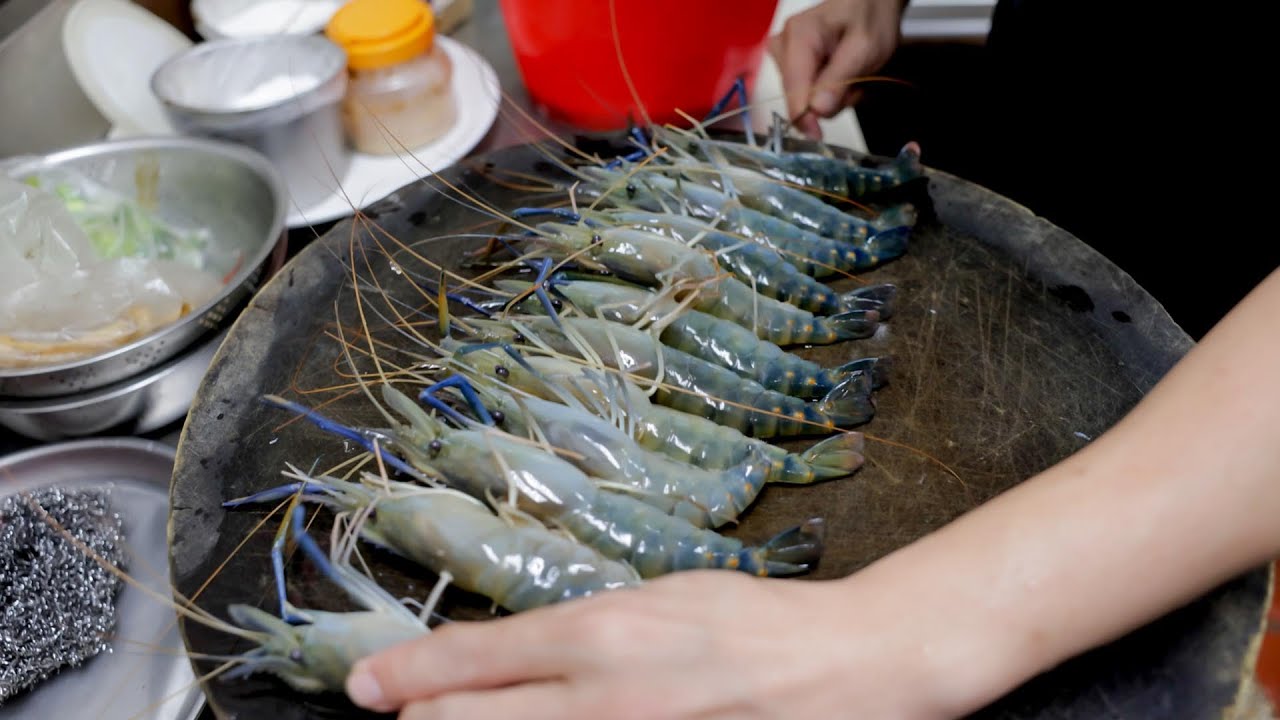 8 Ways to Cooking Live Giant River Shrimp, Top Seafood Restaurant in Taiwan / 頂級胡椒蝦,泰國蝦,活蝦料理製作