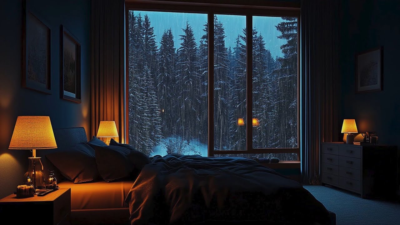 Relaxing Jazz Music & Rain Sounds for Deep Sleep, Stress Relief and Anxiety, Meditation, Calming