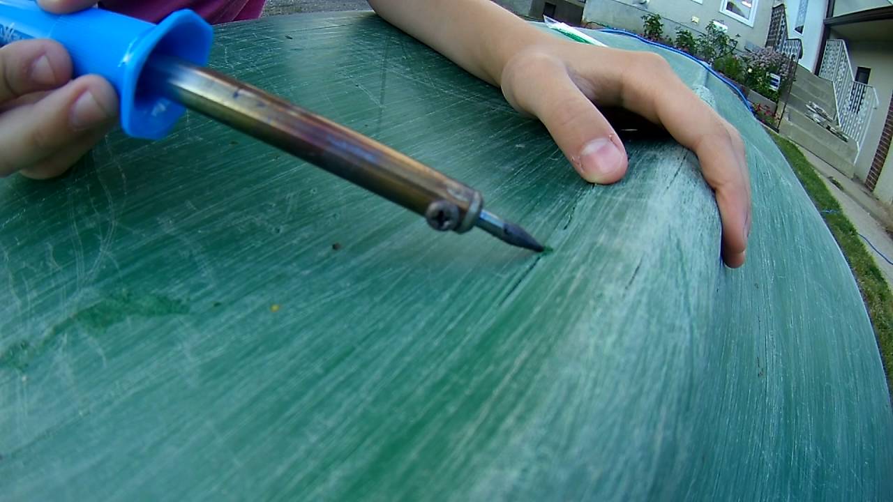 Plastic welding: Canoe Repairs with 30W soldering iron