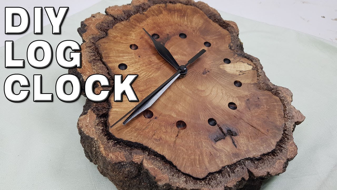 Diy Oak Wall Clock - Kütük Saat Nasıl Yapılır?