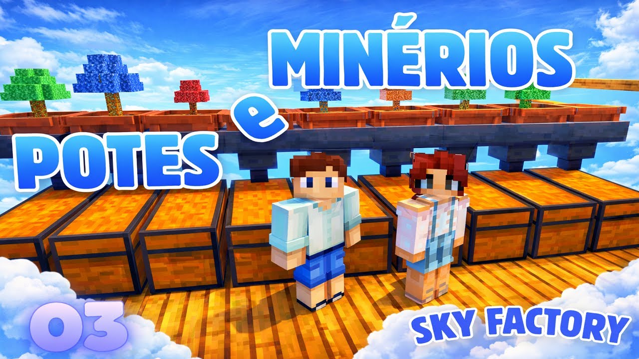 003 FIQUEI RICO! Fiz a PRIMEIRA GERAÇÃO de MINÉRIOS INFINITOS no Sky Factory! 💎 #minecraft #gameplay