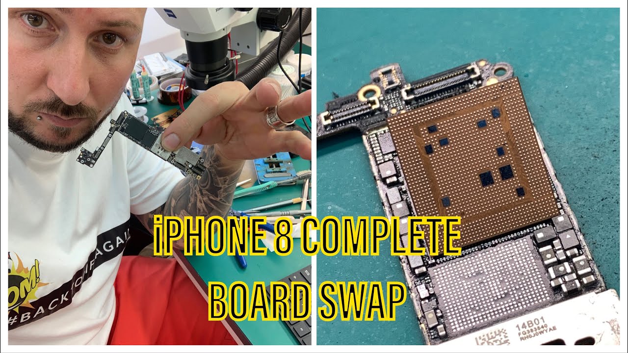 MASTERWORK - iPHONE 8 COMPLETE BOARD SWAP - HOW TO REBALL A11 CPU - USING THE iBRUSH