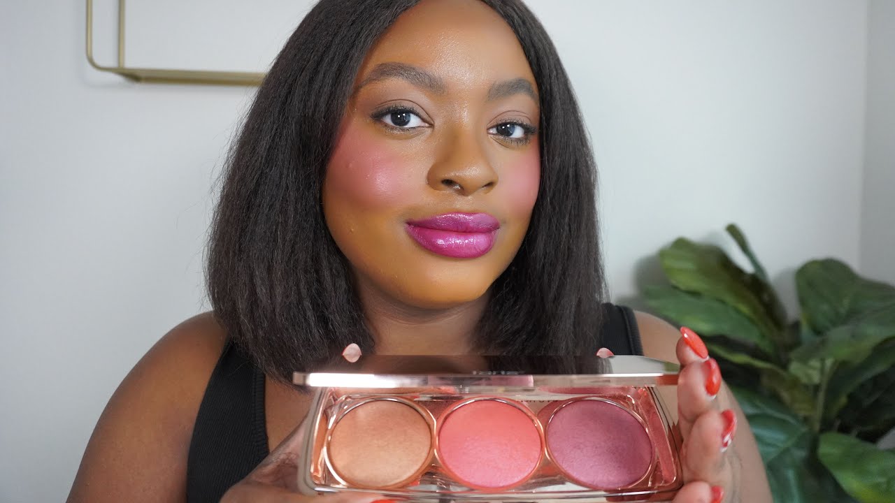 Tarte Glow Blush Bar Palette on Deep Skin