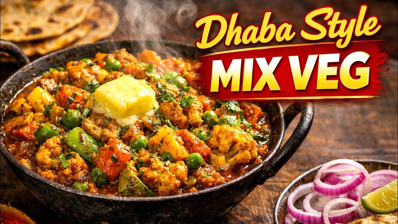 ढाबा स्टाइल मिक्स वेज की रेसिपी # मसाले डार #yt #food 