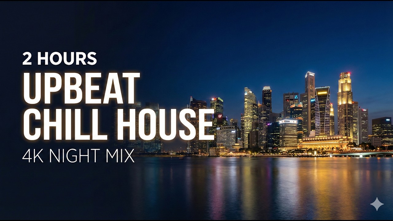 2 Hours Upbeat Chill House – No Ads, 4K Night Mix for Work & Focus 🌃