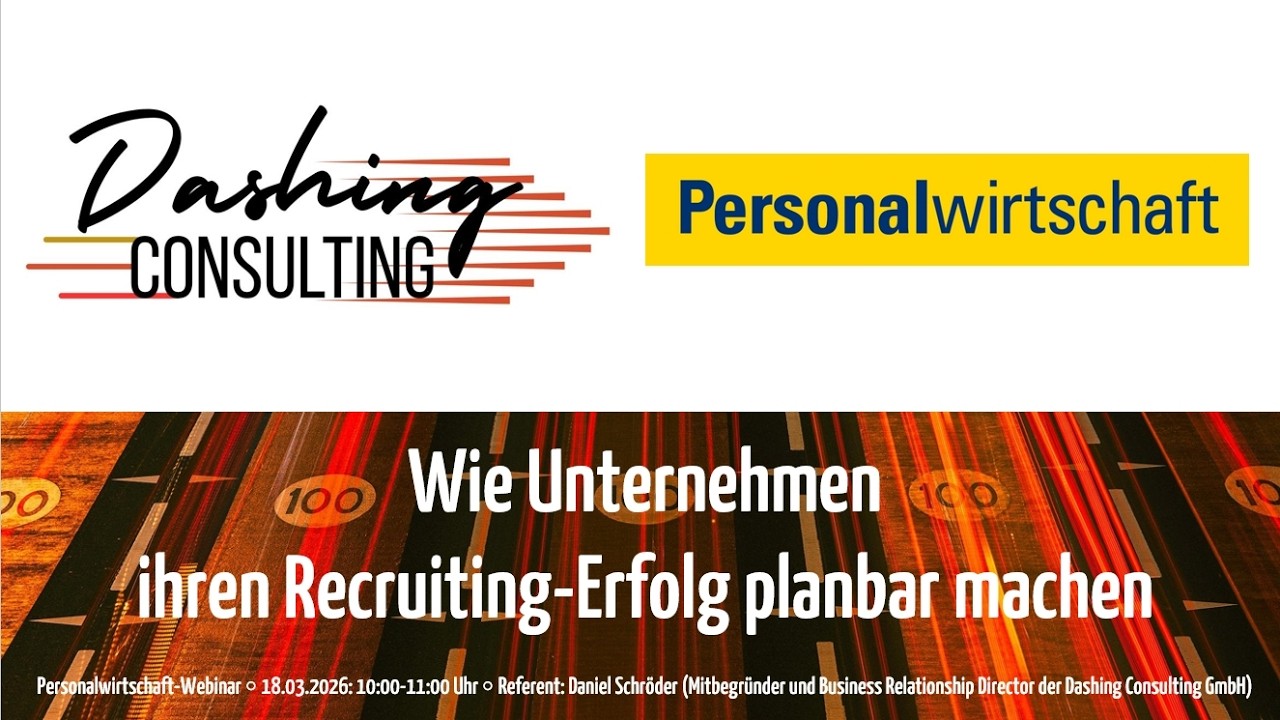 Wie Unternehmen ihren Recruiting-Erfolg planbar machen - Webinar am 18.03.26 @personalwirtschaft