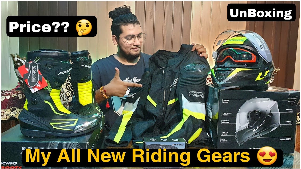 All New Riding Gears UnBoxing | Under 50,000 | LS2 FF800 Helmet , DSG V2 Jacket , AXOR Boots