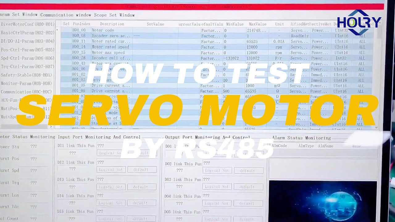 How to run a servo motor with built-in driver by rs485?