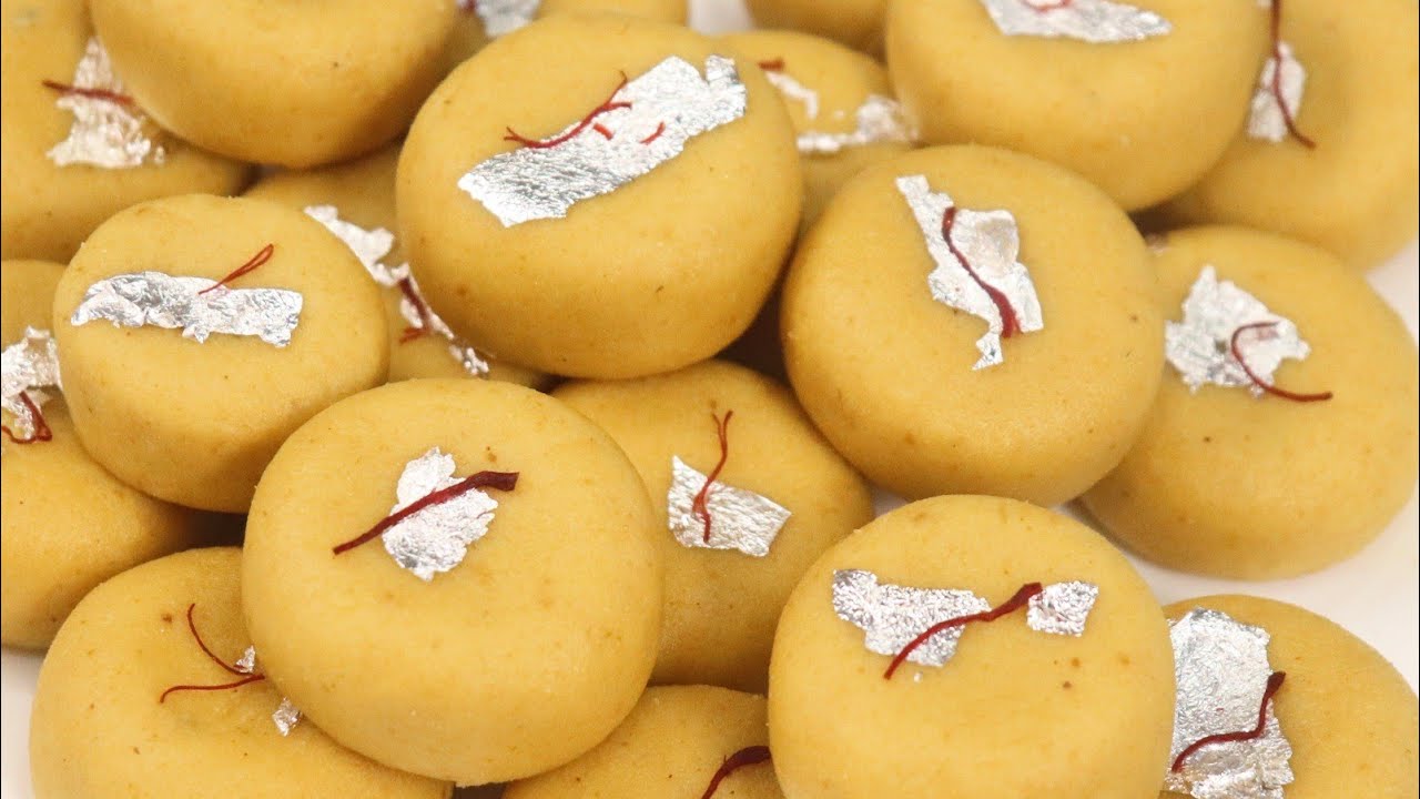 1 कप बेसन से बनाए 1 किलो बेसन बर्फी पेड़ा सोनपापड़ी के स्वाद वाले Diwali special Besan Peda Recipe