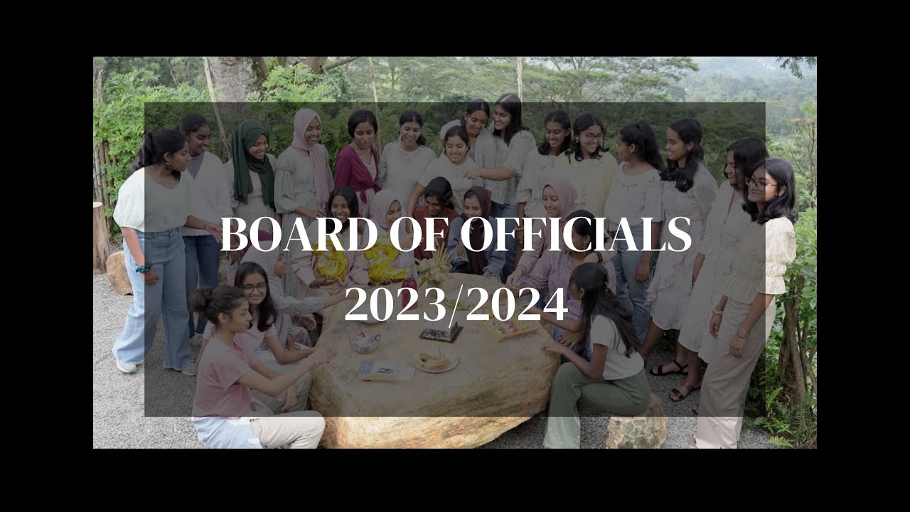 Board of Officials of the Interact Club of Girls' High School Kandy 2023/2024